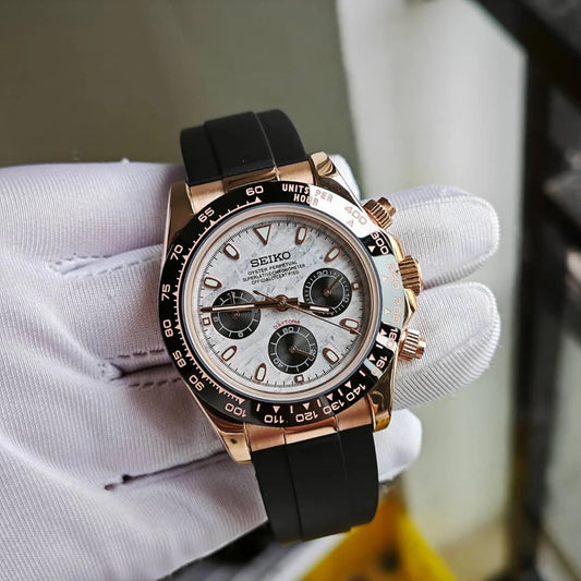 Daytona Rose Gold Meteorite Dial Oysterflex Mod