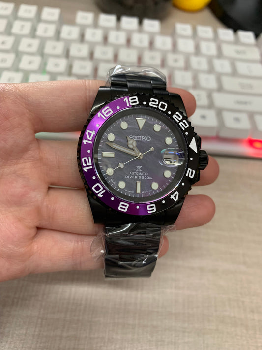 Submariner Black/Purple Mother of Pearl Dial Mod