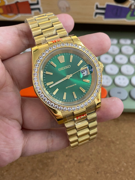 Datejust Gold/Green Presidential Mod