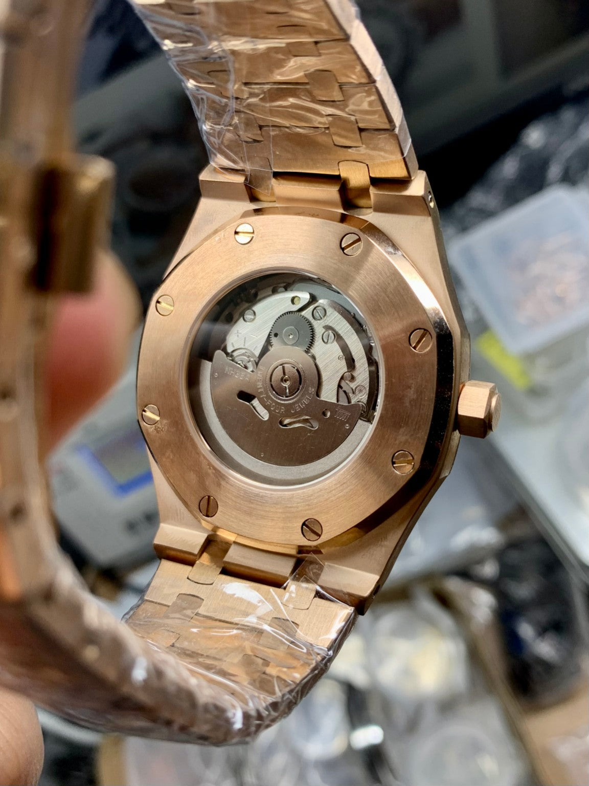 Royal Oak Rose Gold Green Dial Mod