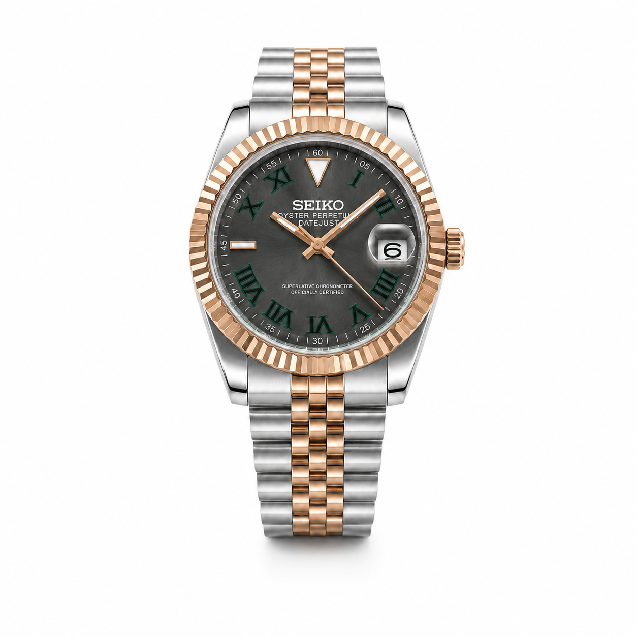 Datejust Mod - Wimbledon Rose