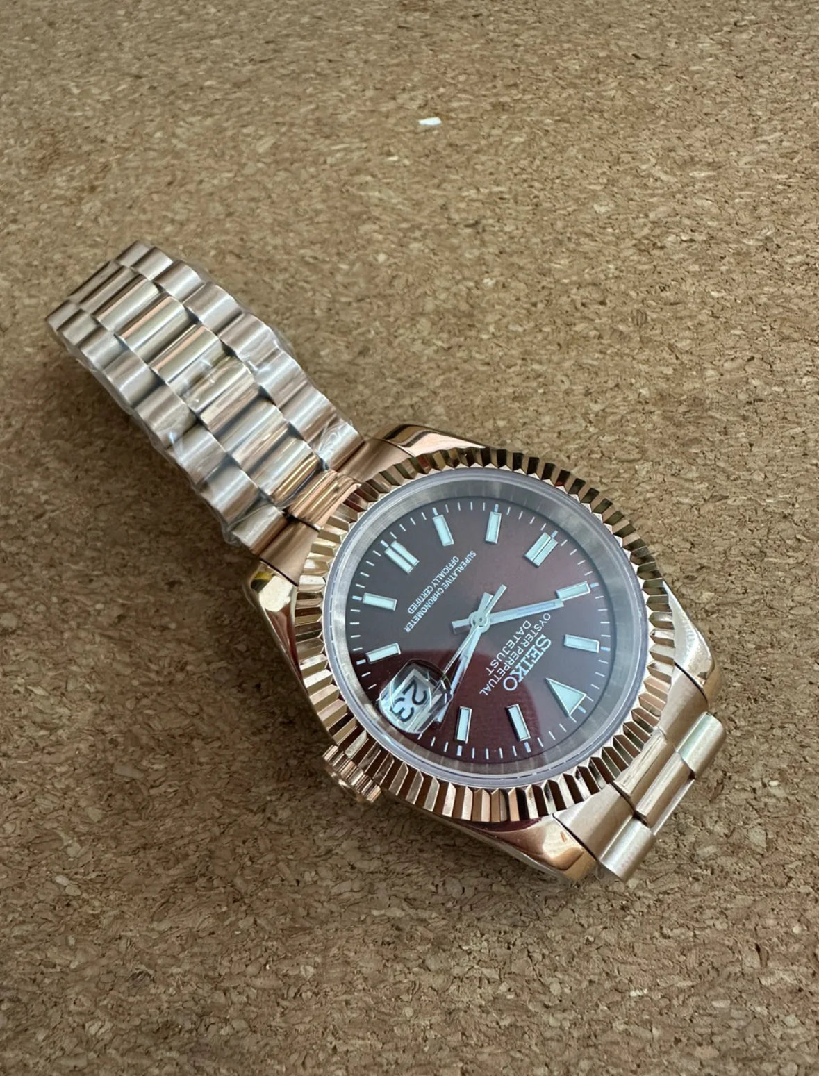 Datejust Rose Gold Chocolate Dial Mod