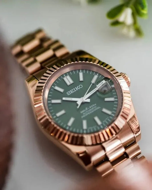 Datejust Rose Gold Green Dial Mod