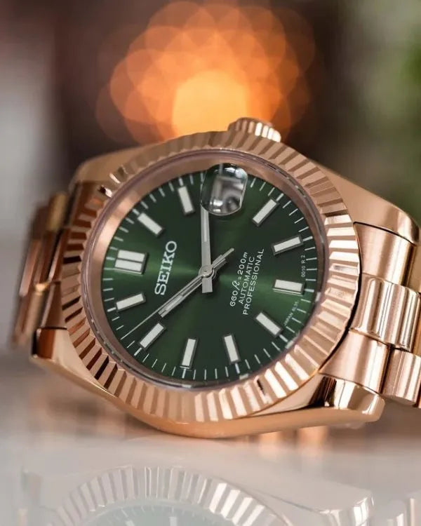 Datejust Rose Gold Green Dial Mod