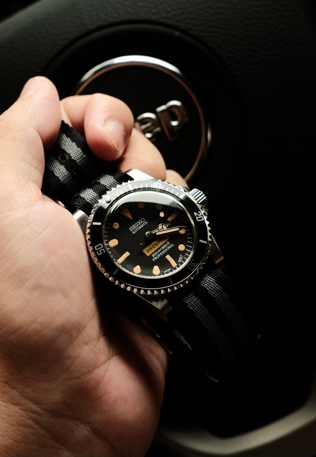 Vintage Black Submariner Canvas Strap
