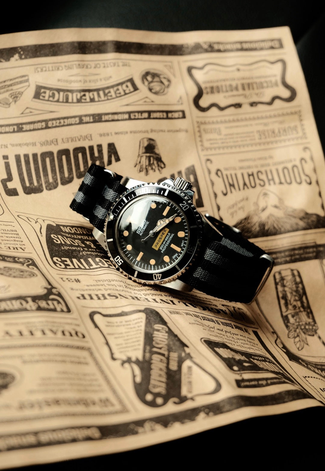 Vintage Black Submariner Canvas Strap