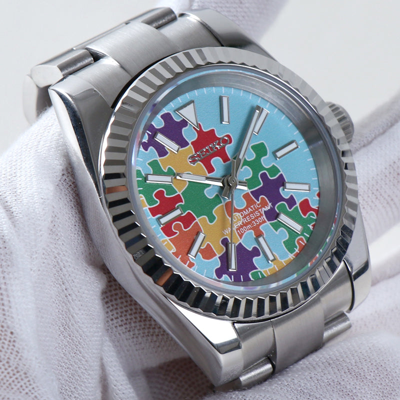 Custom Fluted Bezel Datejust Puzzle Mod