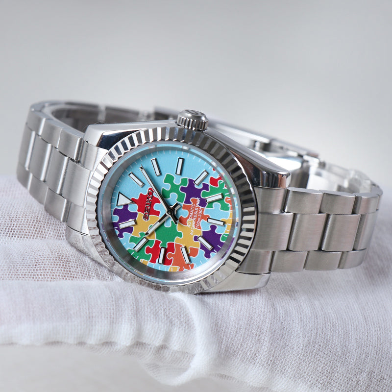Custom Fluted Bezel Datejust Puzzle Mod