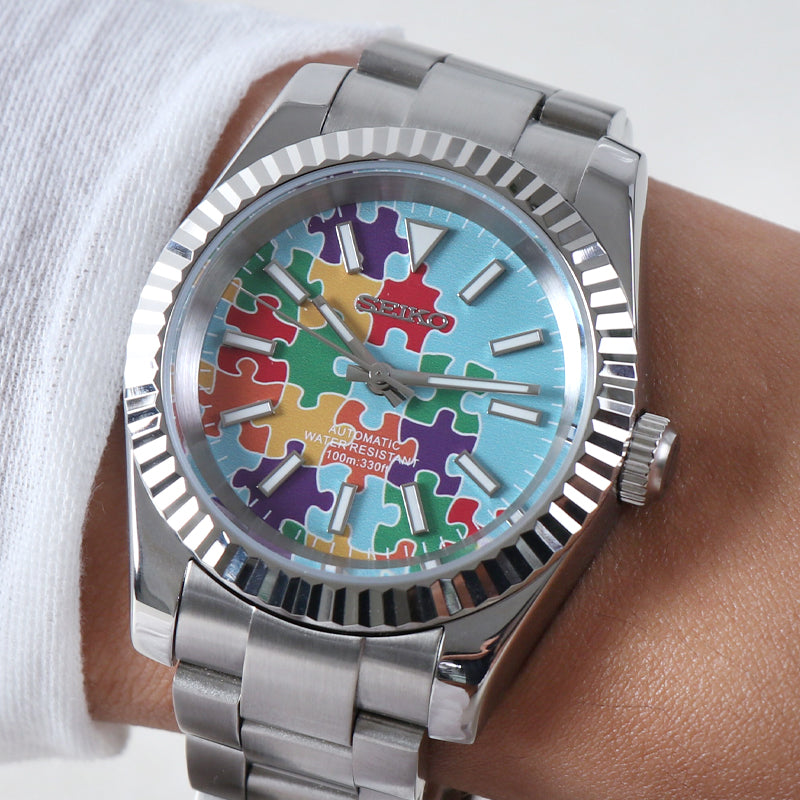 Custom Fluted Bezel Datejust Puzzle Mod