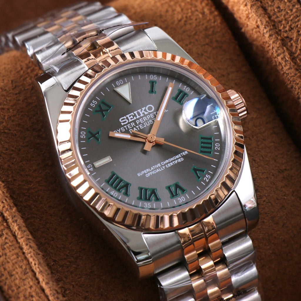 Datejust Mod - Wimbledon Rose