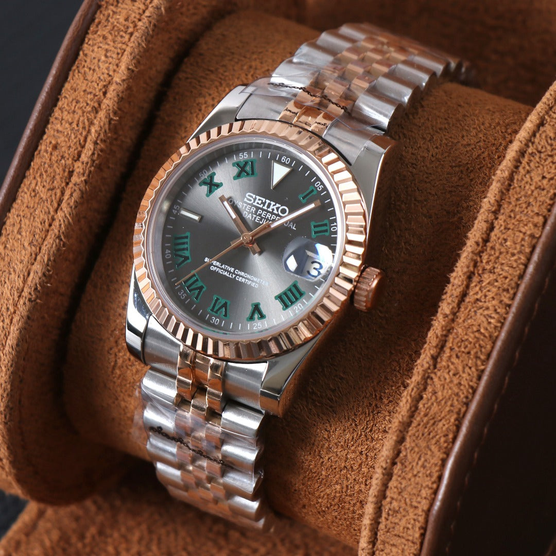 Datejust Mod - Wimbledon Rose