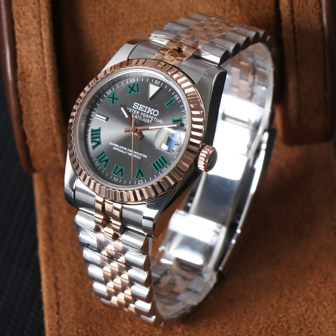 Datejust Mod - Wimbledon Rose