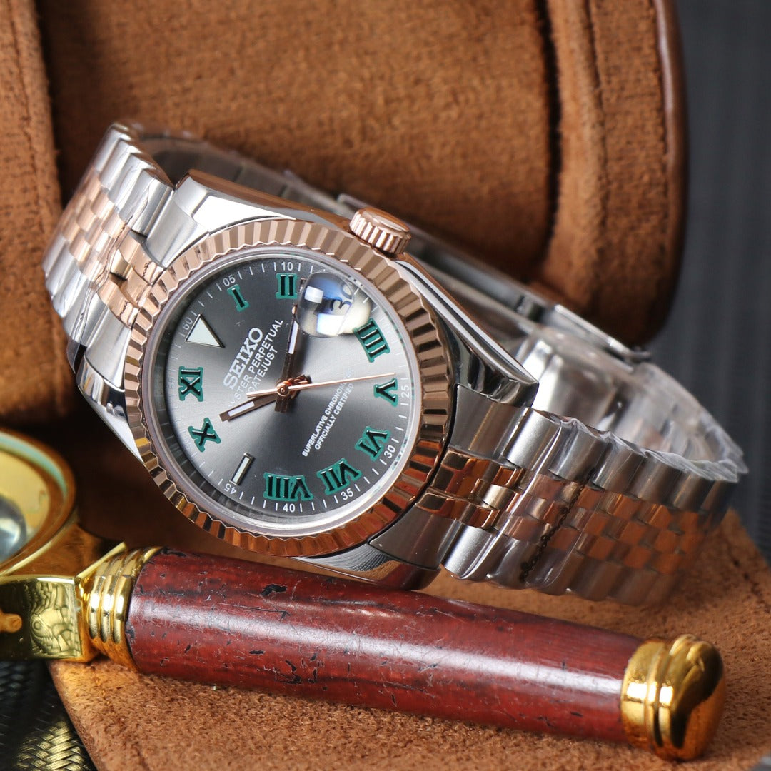Datejust Mod - Wimbledon Rose