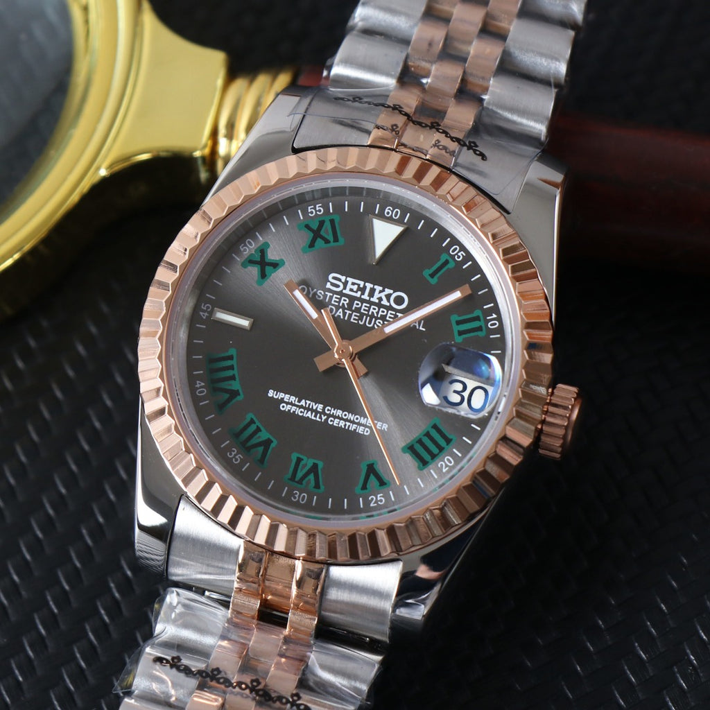 Datejust Mod - Wimbledon Rose
