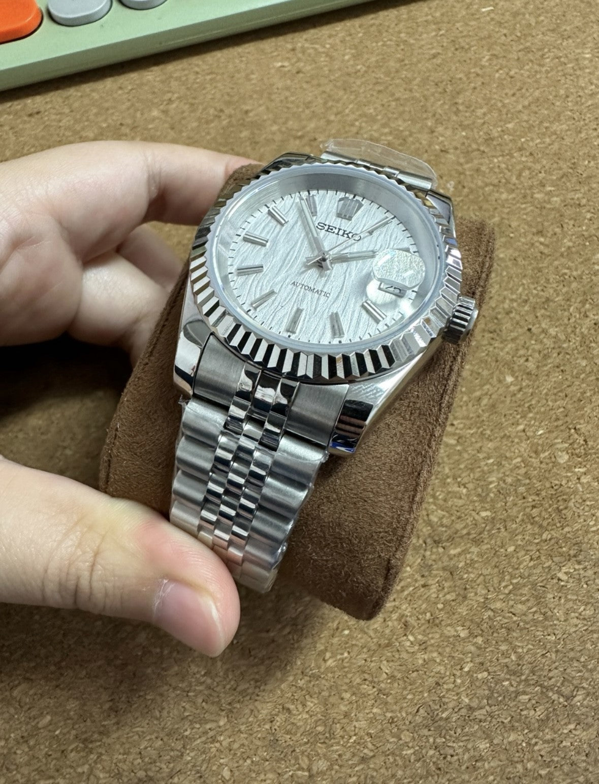 Datejust Fluted Bezel Custom White Dial Mod