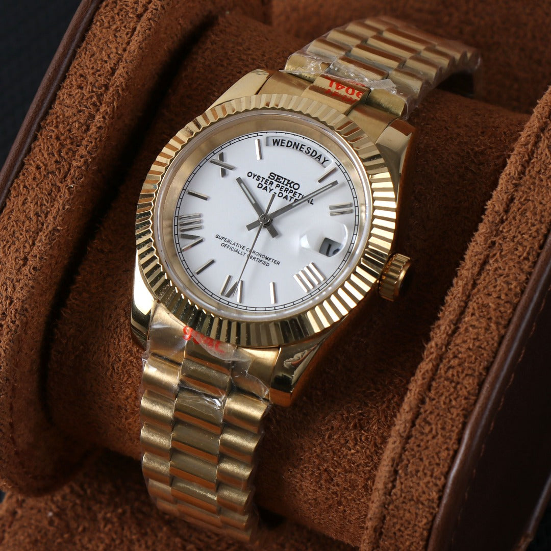 Day Date Gold White Dial Mod 2024
