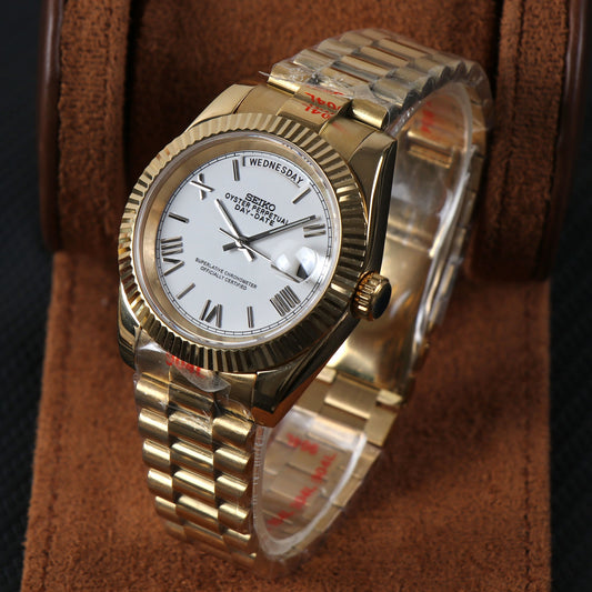 Day Date Gold White Dial Mod 2024
