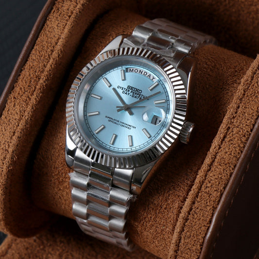 Day Date Frost Blue Dial