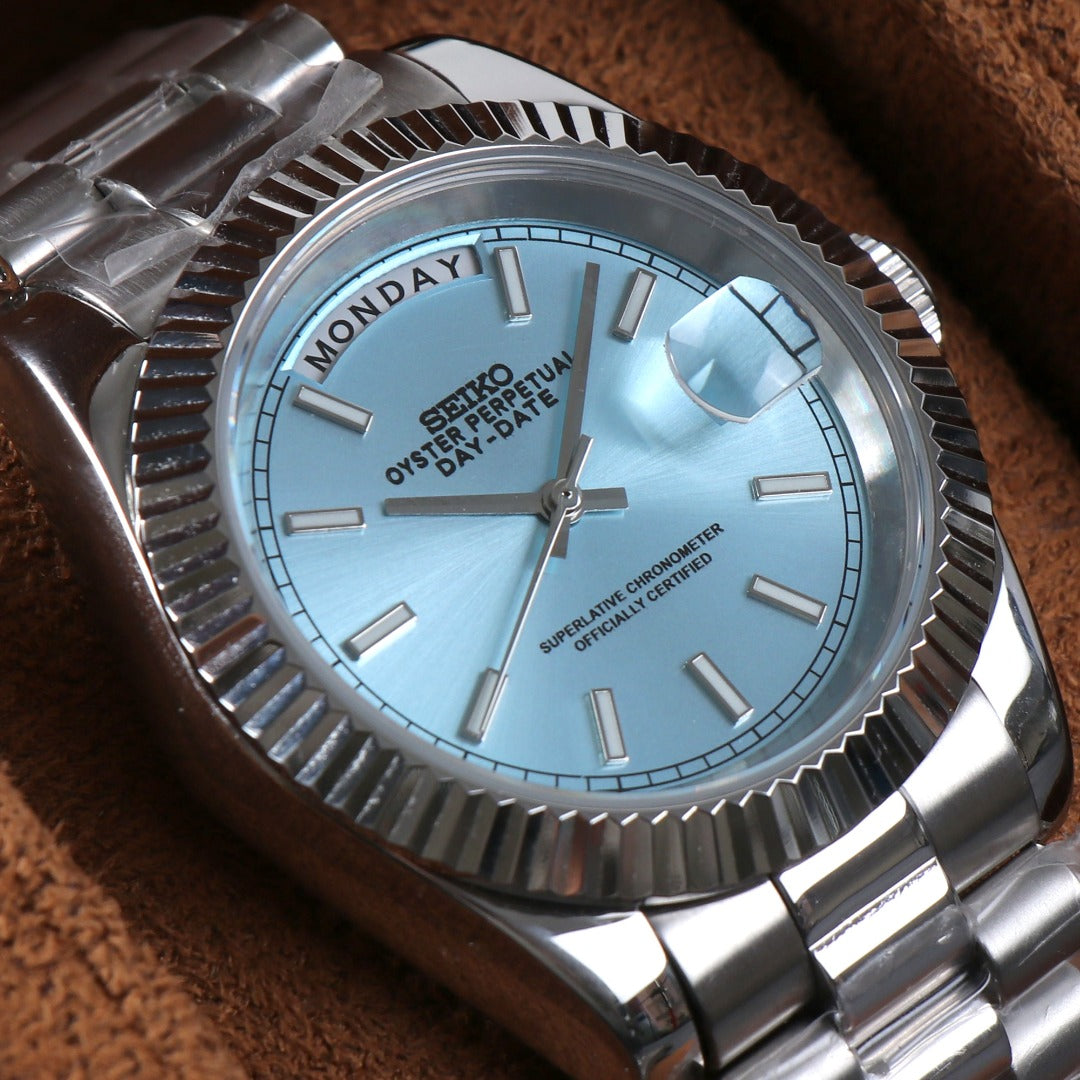 Day Date Frost Blue Dial