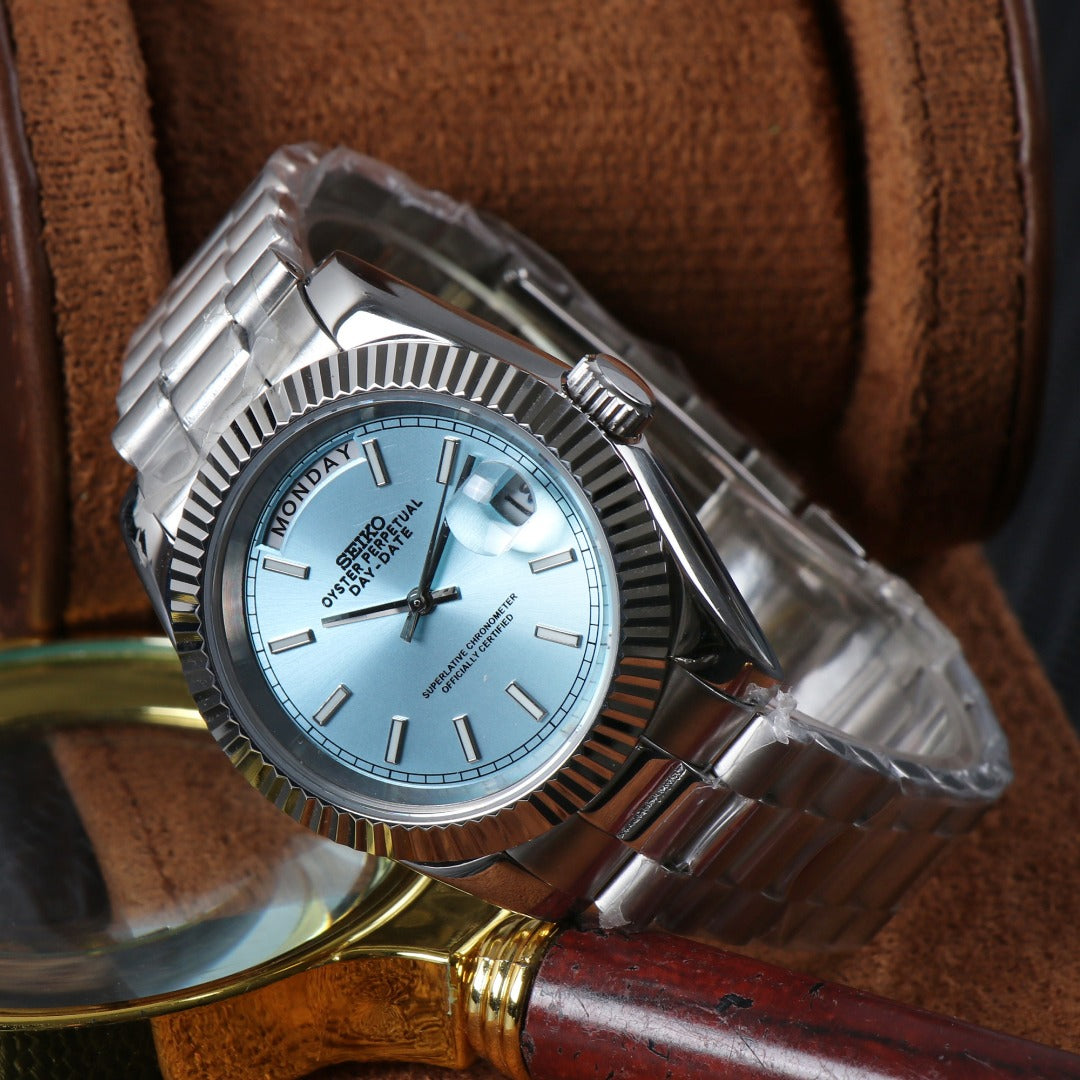 Day Date Frost Blue Dial