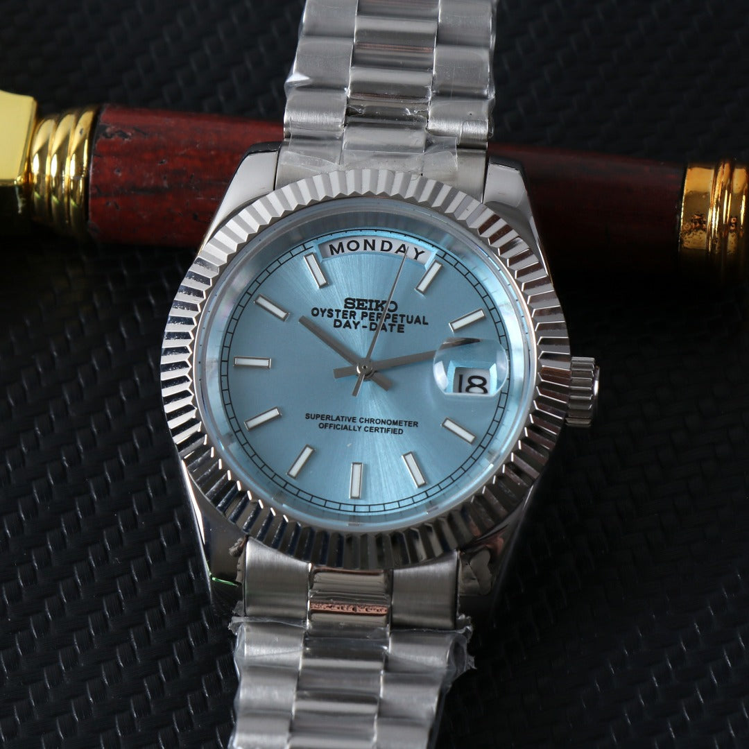 Day Date Frost Blue Dial