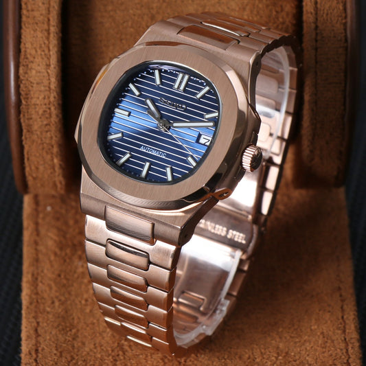 Nautilus Rose Gold Blue Dial Mod