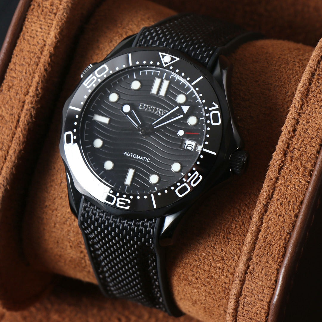 Seamaster Black Mod Canvas Strap