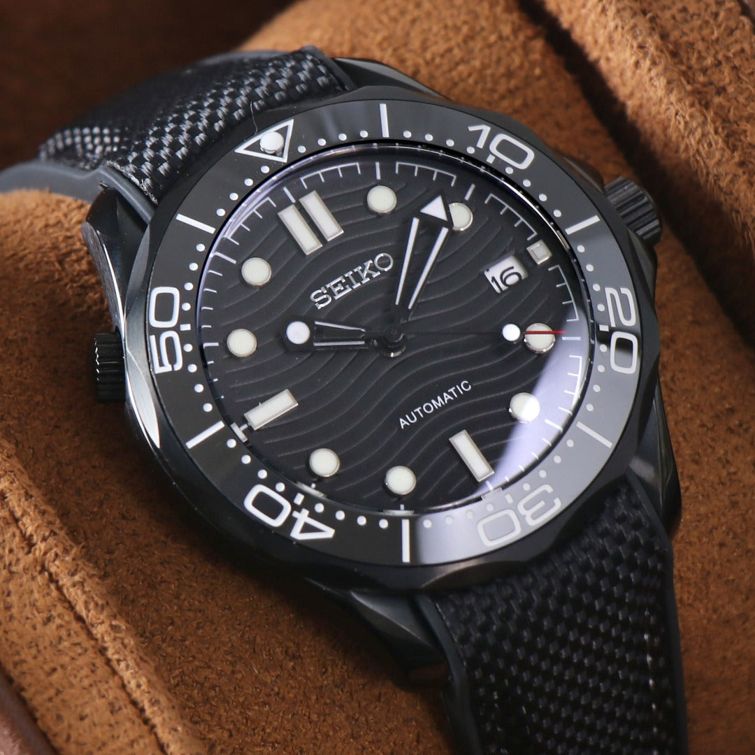 Seamaster Black Mod Canvas Strap