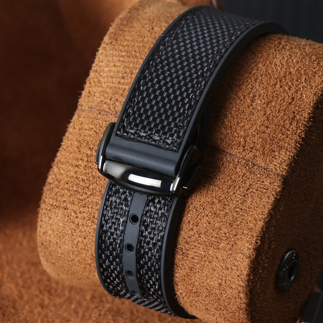 Seamaster Black Mod Canvas Strap