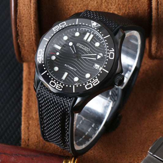 Seamaster Black Mod Canvas Strap