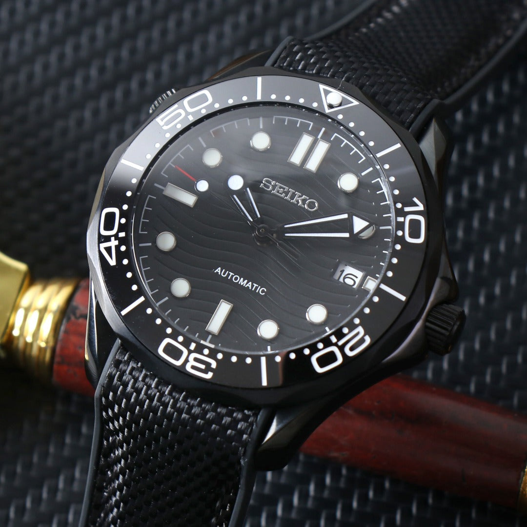 Seamaster Black Mod Canvas Strap