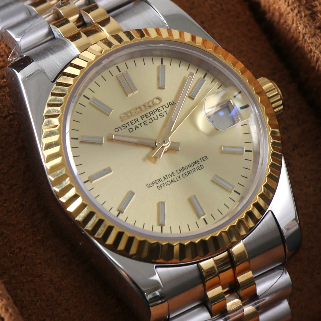 Datejust Two Tone Champagne Dial Mod