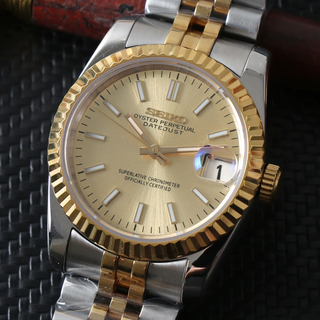 Datejust Two Tone Champagne Dial Mod