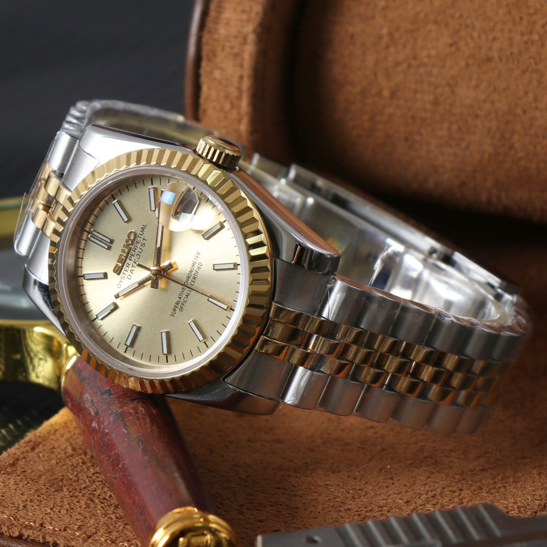 Datejust Two Tone Champagne Dial Mod